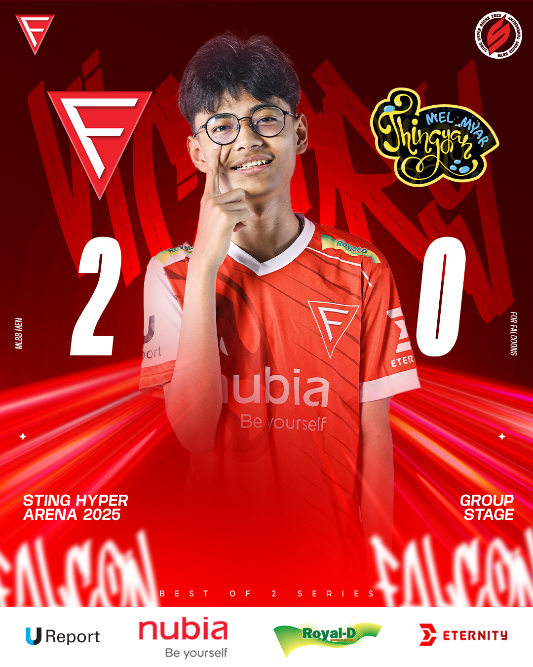 Falcon Esports 2 – 0 Thingyan Mel Myar